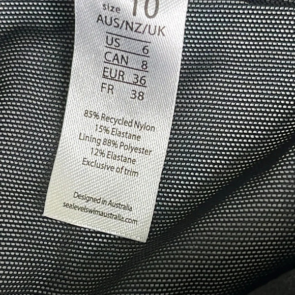 Sea Level Australia Tango DD/E cup bralette Singlet black tankini swim top - Picture 13 of 16